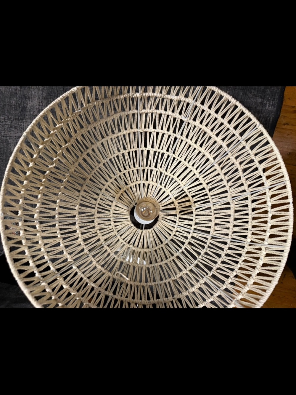 Neutral Woven Pendant Light Shade - Cream Home Accent